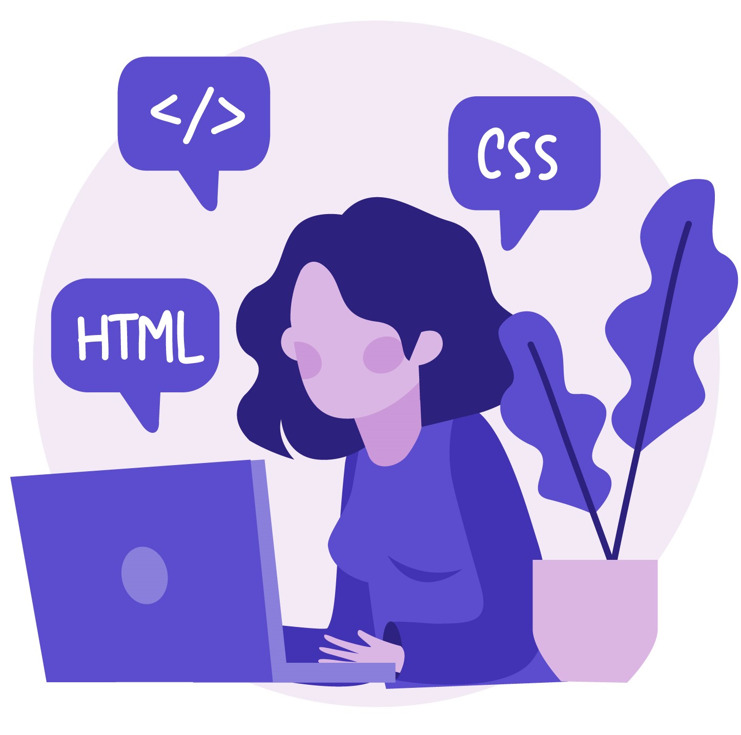 female coder illustration photo